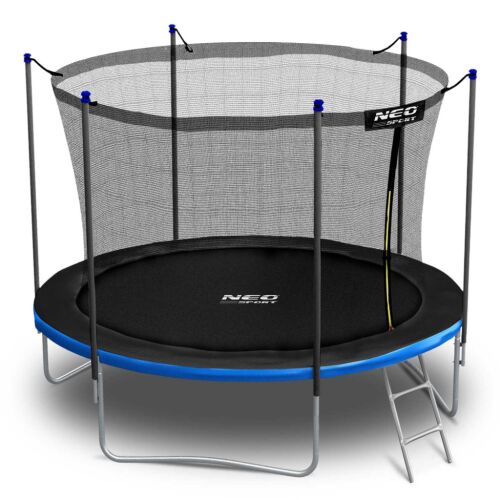 Neo-Sport 312 cm-es trambulin biztonsági hálóval és létrával - NeoSport