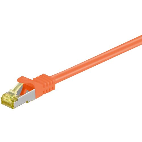 goobay 91579 S/FTP Cat7 RJ45 600MHz (Cat6a 500MHz) Patch kábel 0.5m - Narancssárga