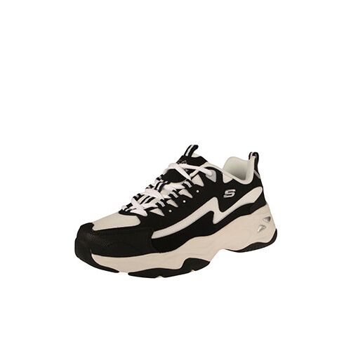 Skechers D'Lites 4.0 női fekete-fehér sportcipő, szögletes nézet - Skechers
