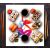 KONYHAI ÜVEG PANEL 60x65 Fehér sushi tálalódeszkaként használva, üveg konyhai panel