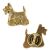 Skót terrier, Aberdeen terrier - aranyozott kitűző bross, elegáns kutyadísz, egyedi kitűző az Art-Dog-tól 151278825