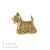 Skót terrier, Aberdeen terrier - aranyozott kitűző bross, elegáns kutyadísz, egyedi kitűző az Art-Dog-tól 151278825