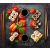 KONYHAI ÜVEG PANEL Paradicsom sushival, Paradicsom és sushi mintás üveg konyhai panel