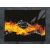 ÜVEG VÁGÓDESZKA 40x30 FIRE, edzett üveg vágódeszka tűz és víz mintával