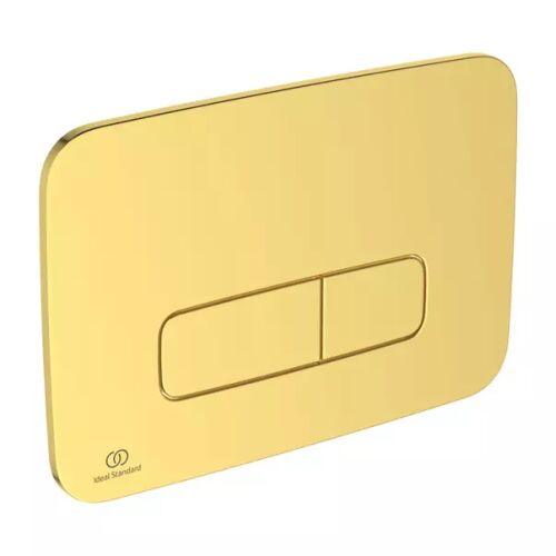Ideal Standard ProSys Oleas M3 szálcsiszolt arany nyomólap, ferde nézet - WC tartály tartozék