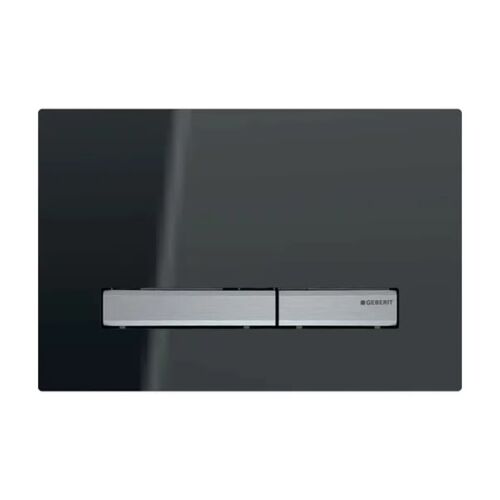 Geberit Sigma50 sötétszürke láva nyomólap króm gombokkal - WC tartály tartozék