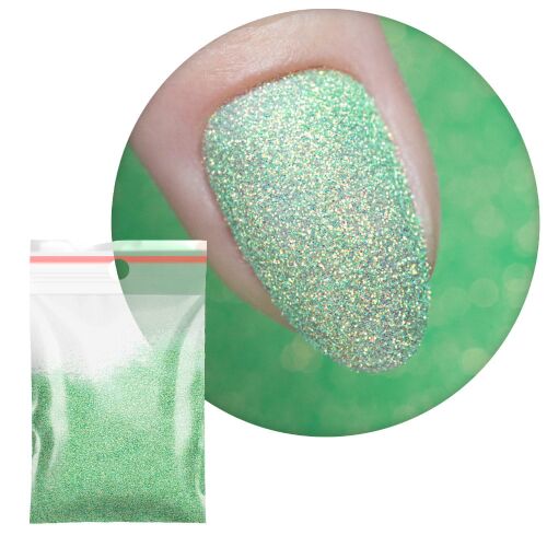 Körömcsillám No. 116 zöld glitter körömdísz és csomagolás - Körömdíszítő csillámpor