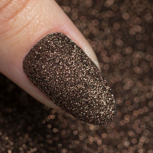 Körömcsillám No. 56 barna glitter körömdíszítés - Körömdíszítő csillámpor