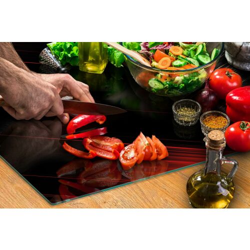 Saláta készítése TMK ArtDeko üveg vágódeszkán - Vágódeszka