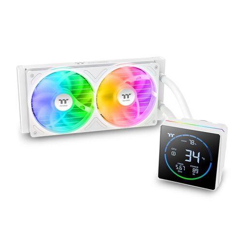Thermaltake TH240-S V3 ARGB Sync AIO Snow Edition CPU Vízhűtő Teljes Nézet - Számítógép