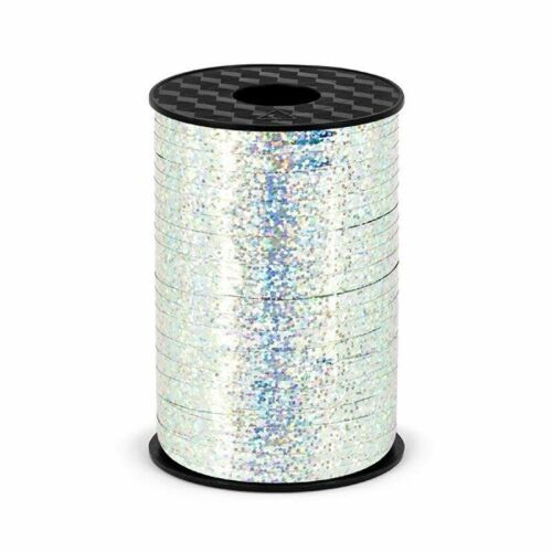 Műanyag szalag, ezüst, 5mm/225m 175794534 - Ajándékkötöző szalag és masni