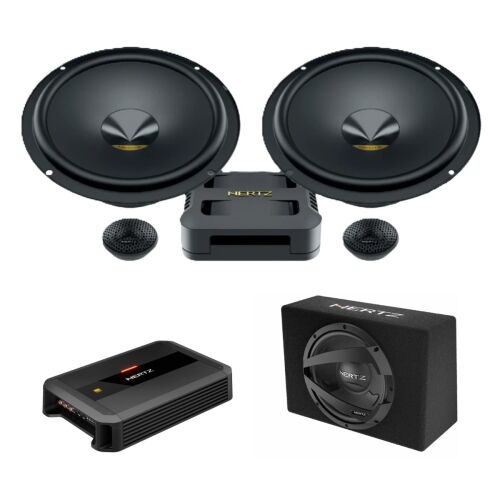 Hertz Dieci Pro autóhifi hangszóró, erősítő, mélynyomó teljes csomag - Hertz