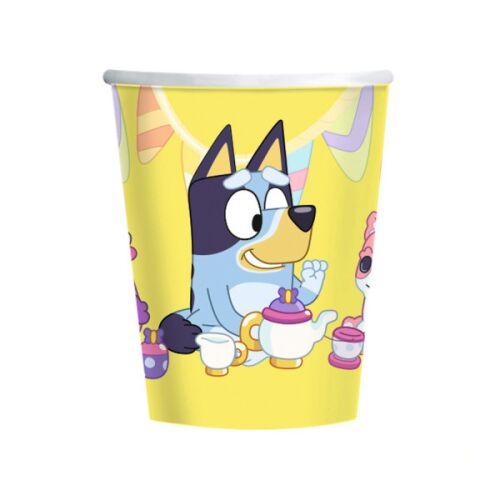 Bluey papírpohár, 227ml-es eldobható parti pohár Bluey karakterrel, 8 darabos - Eldobható pohár