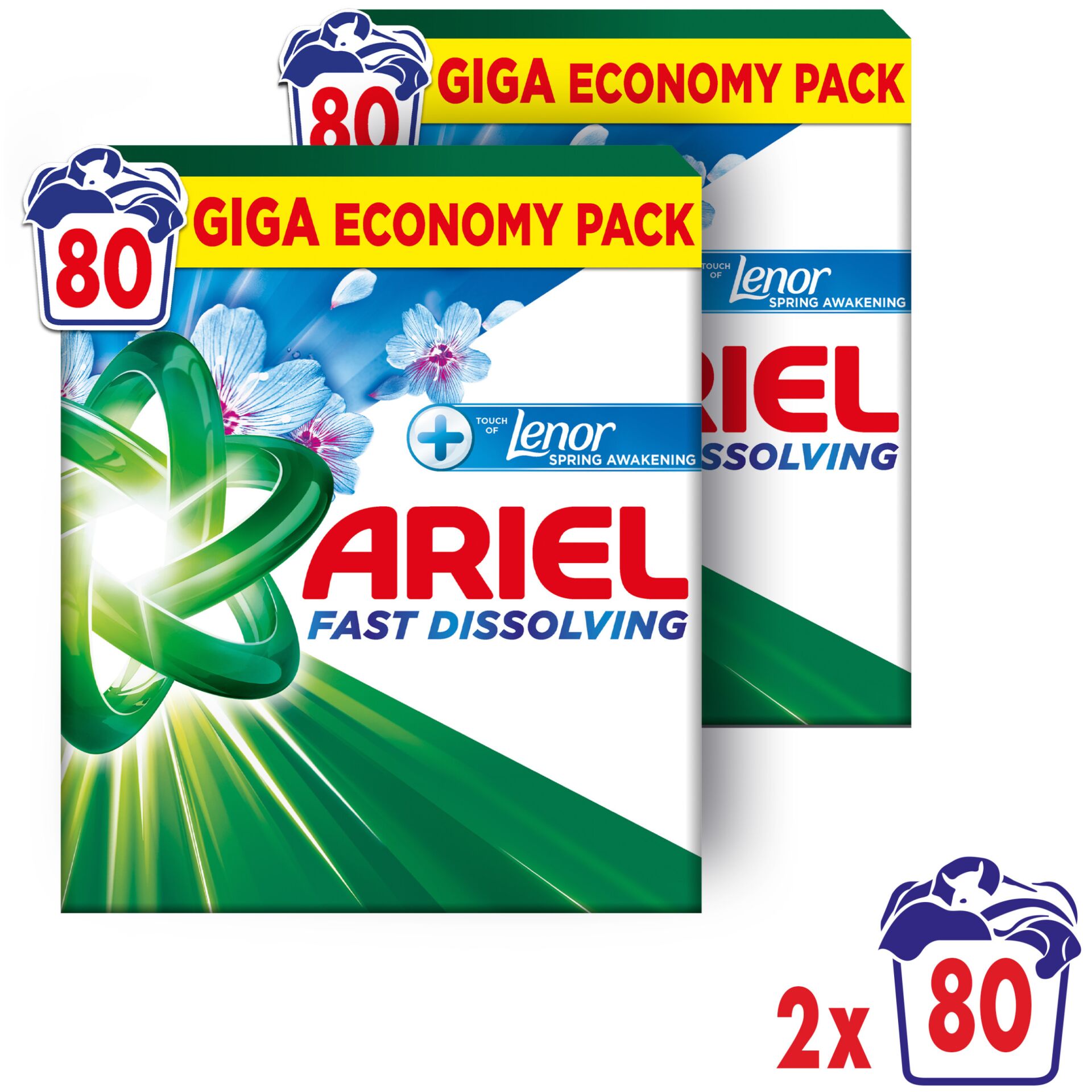 E-shop Ariel + Touch of Lenor Spring Awakening Prací prášok na 160 praní 8,8 kg