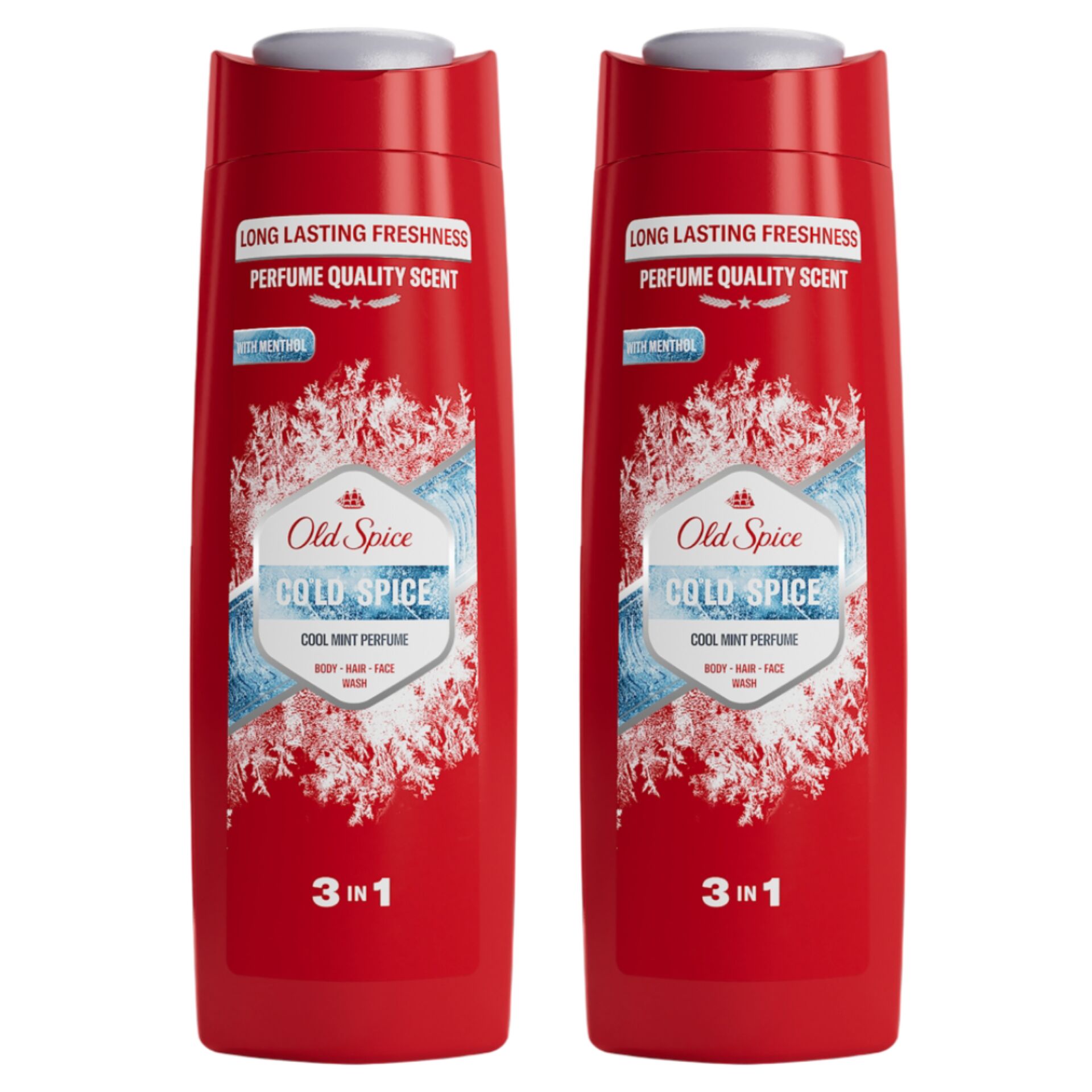 E-shop Old Spice Cold Spice 3v1 pánsky sprchový gél 2x400ml