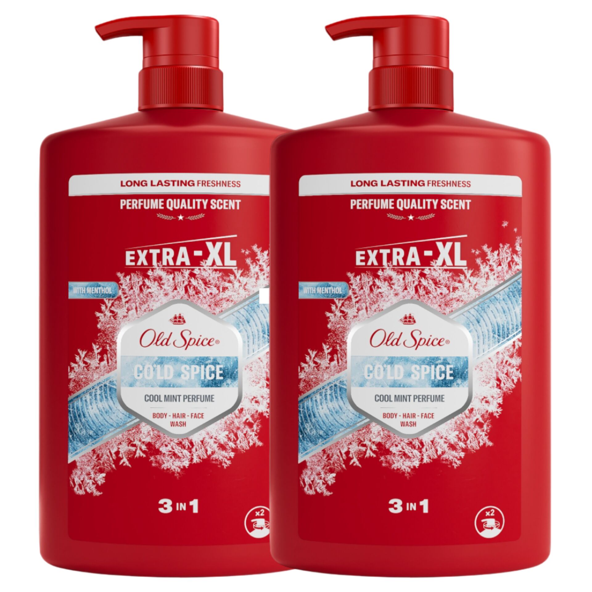 E-shop Old Spice Cold Spice Pánsky sprchový gél 3v1 2x1000ml
