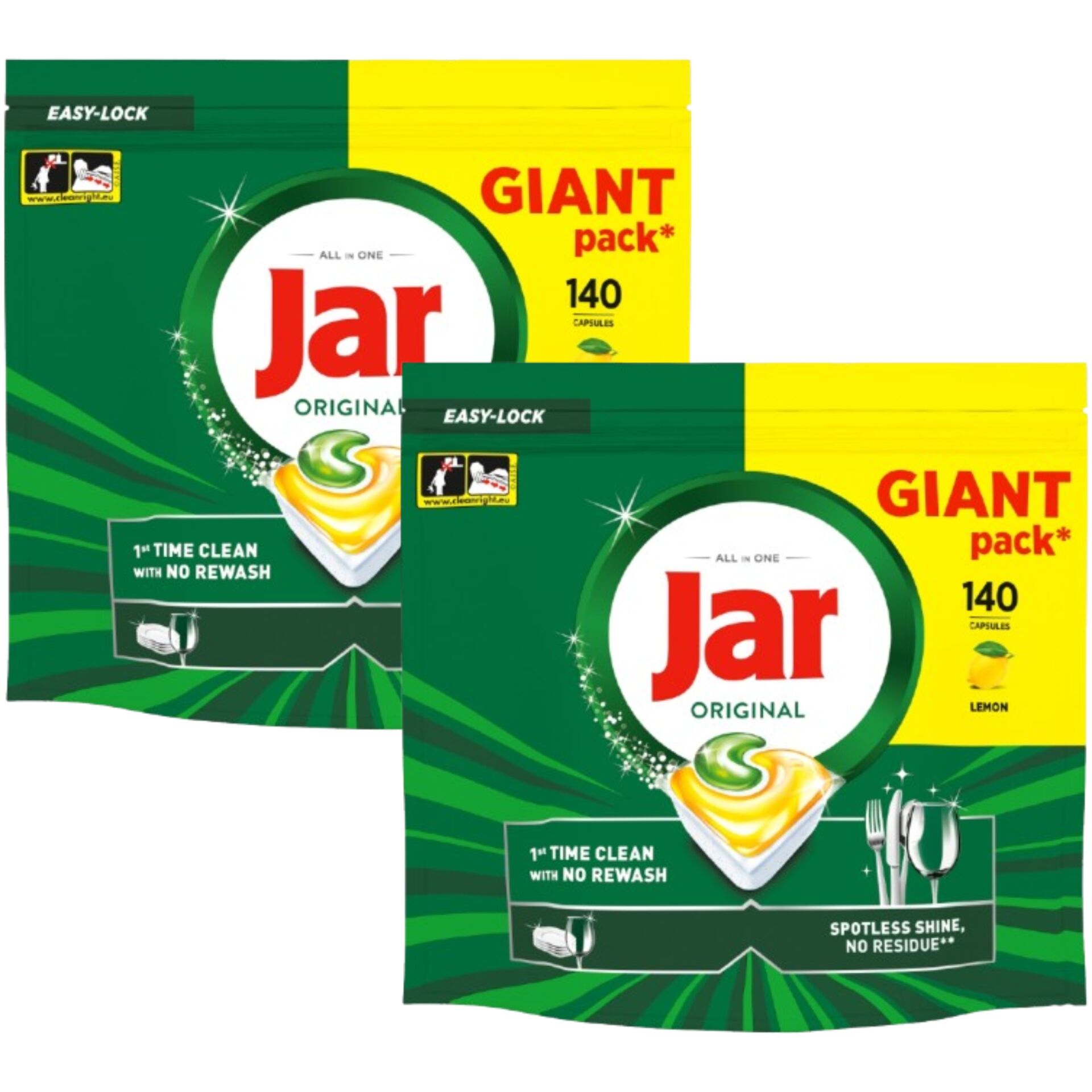 E-shop Jar Originálne kapsule do umývačky riadu 2x140ks