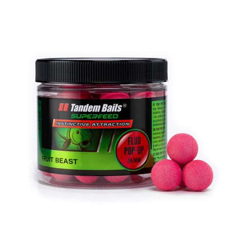 Tandem Baits SuperFeed Fluo Pop-Up Fruit Beast 16mm bojli üvegben - PopUp