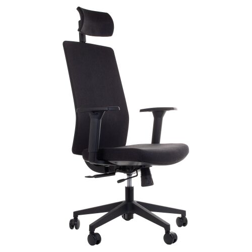 Forgószék kihúzható üléssel ZN-807-B tk.30 - Ergonomikus irodai szék fejtámlával, elölnézet - Gamer szék és Irodai szék