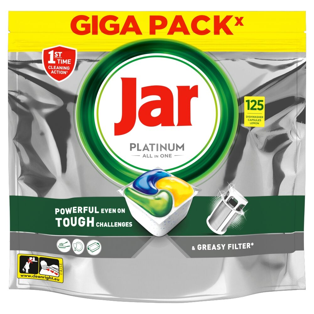 E-shop Kapsule do umývačky riadu Jar Platinum Lemon All In One 125ks