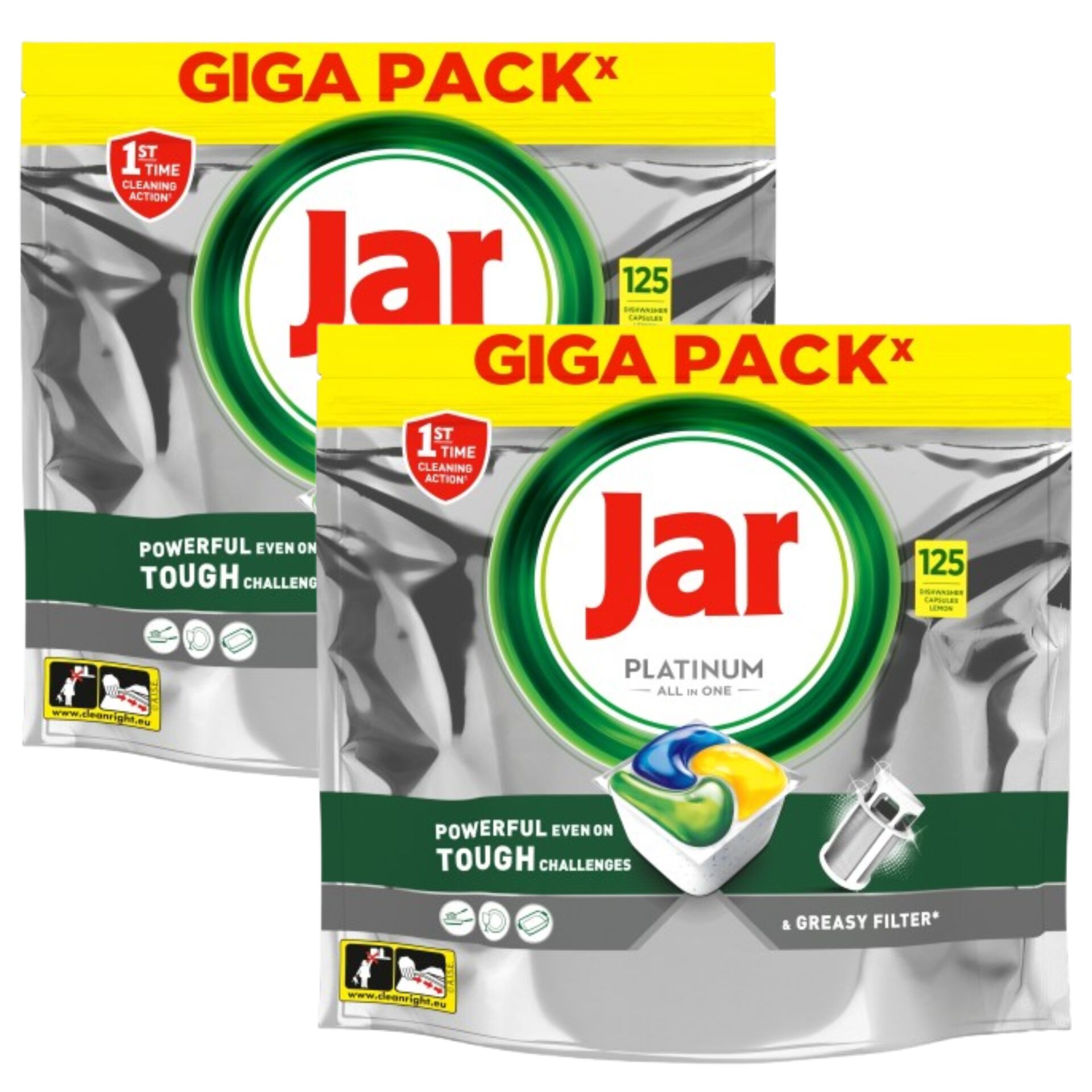 E-shop Kapsule do umývačky riadu Jar Platinum Lemon All In One 2x125ks