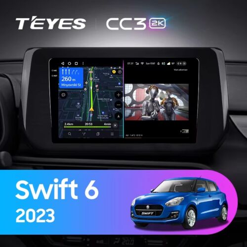 Teyes CC3 2K Suzuki Swift 6 2023 autós navigációs rendszer használat közben - Fejegység