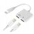 iPhone Lightning adapter kettős lightning porttal töltéshez és audio lejátszáshoz