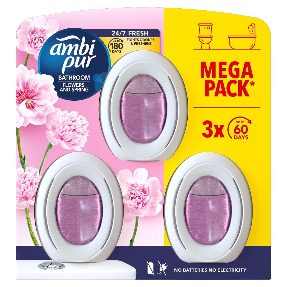 E-shop Ambi Pur Flowers &amp;amp; Spring Osviežovač vzduchu do kúpeľne 3x8ml