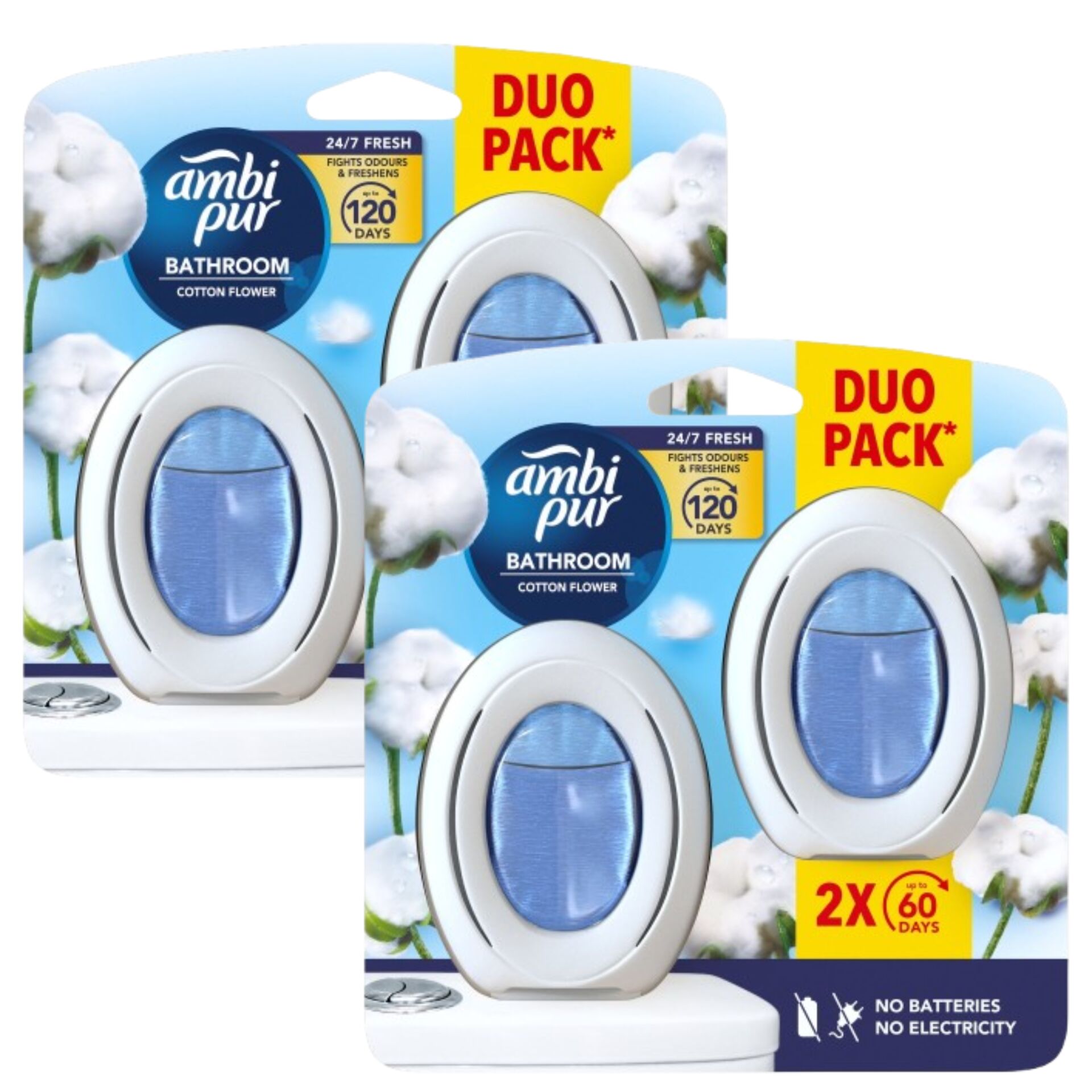 E-shop Ambi Pur Cotton Fresh Osviežovač vzduchu do kúpeľne 2ks 2x8ml