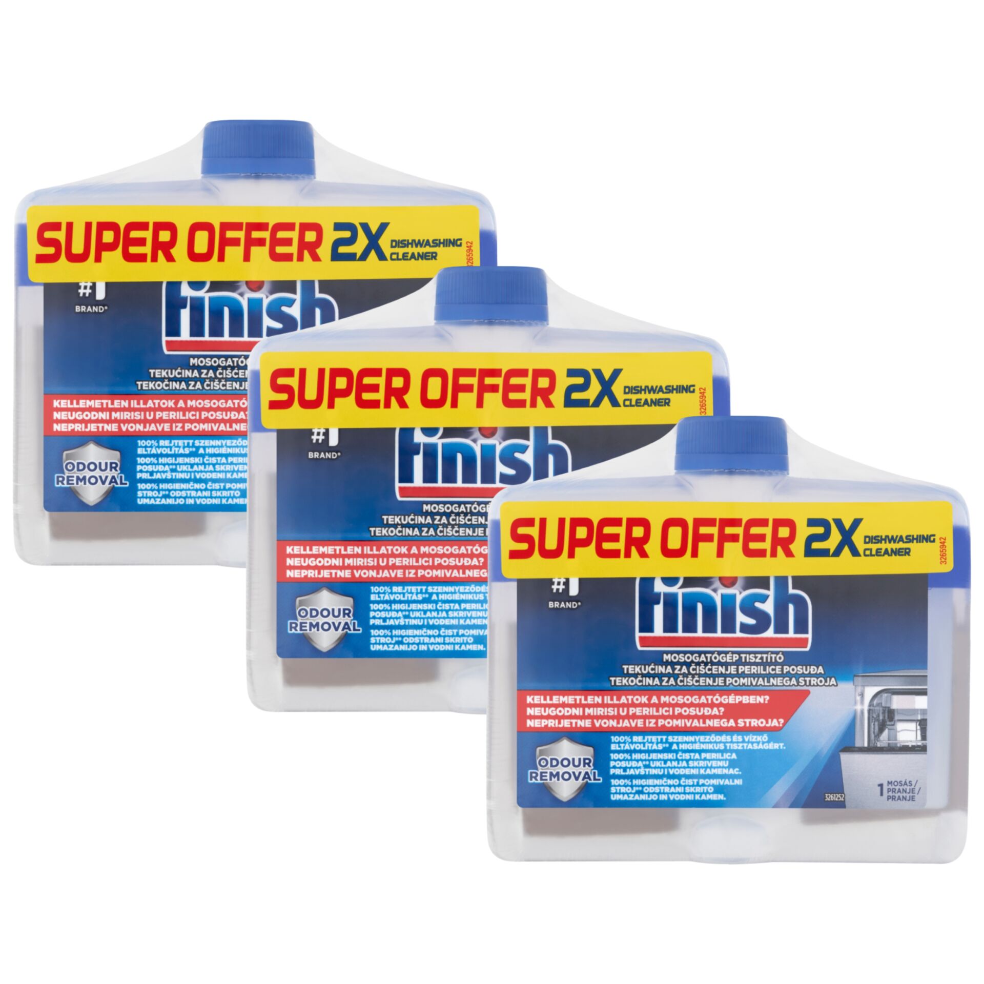E-shop Finish Čistič umývačky riadu 3x500ml + darčeková vzorka produktu