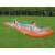 Bestway H2OGO! double lane water slide with sprinkler, 488 cm, orange and blue, kids using the slide