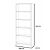 Fehér Irodai Könyvespolc 60 CM 5 Polcos Galéria Játékpolc 151821324