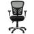 Forgószék HG-0001 FEKETE ergonomikus irodai szék elölnézete állítható karfákkal