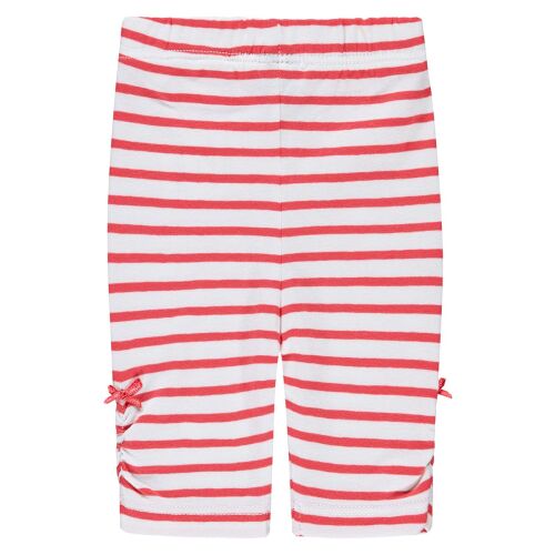 Kanz piros-fehér csíkos baba leggings masni részlettel - Gyerek leggings