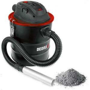 Dedra hamu porszívó, 1200W, 18L kapacitás, fém tömlővel és hosszabbító rúddal - Hamuporszívó