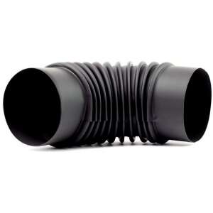 Fekete rugalmas ereszcsatorna könyök - Kandalló & Kályha