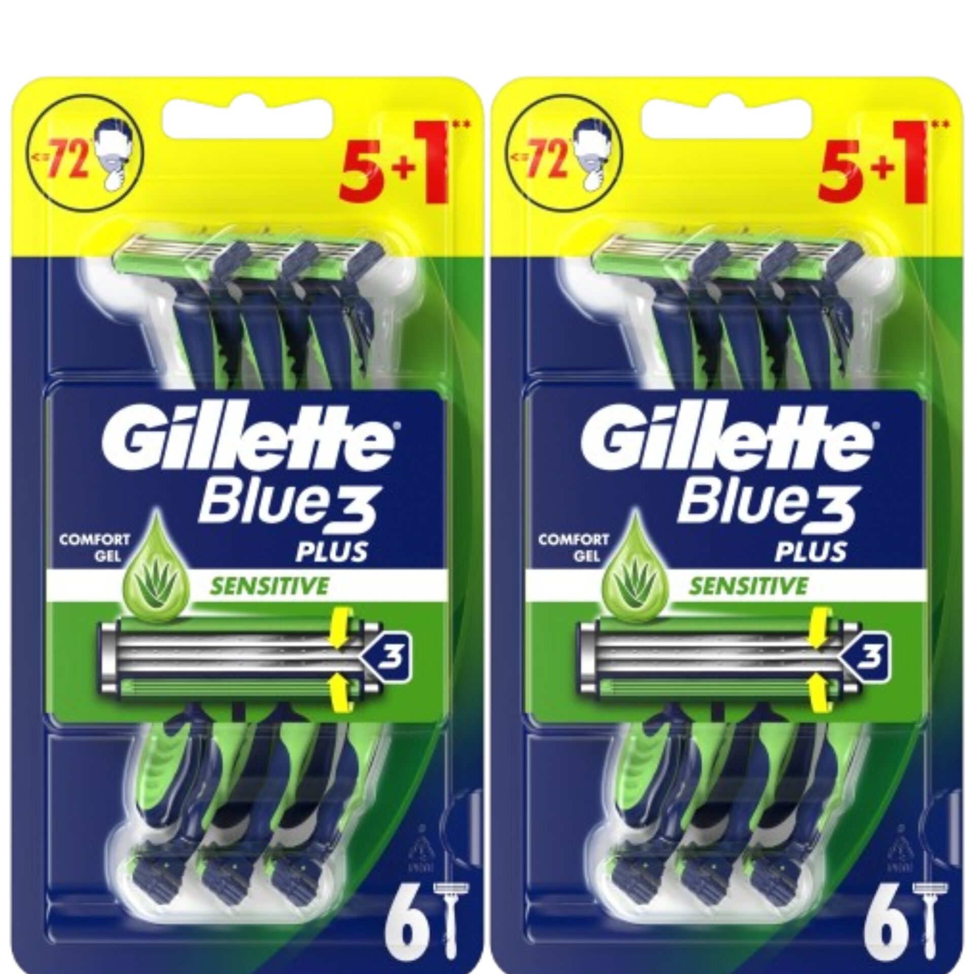 E-shop Gillette Blue3 Plus Sensitive Jednorazové holiace strojčeky pre m...