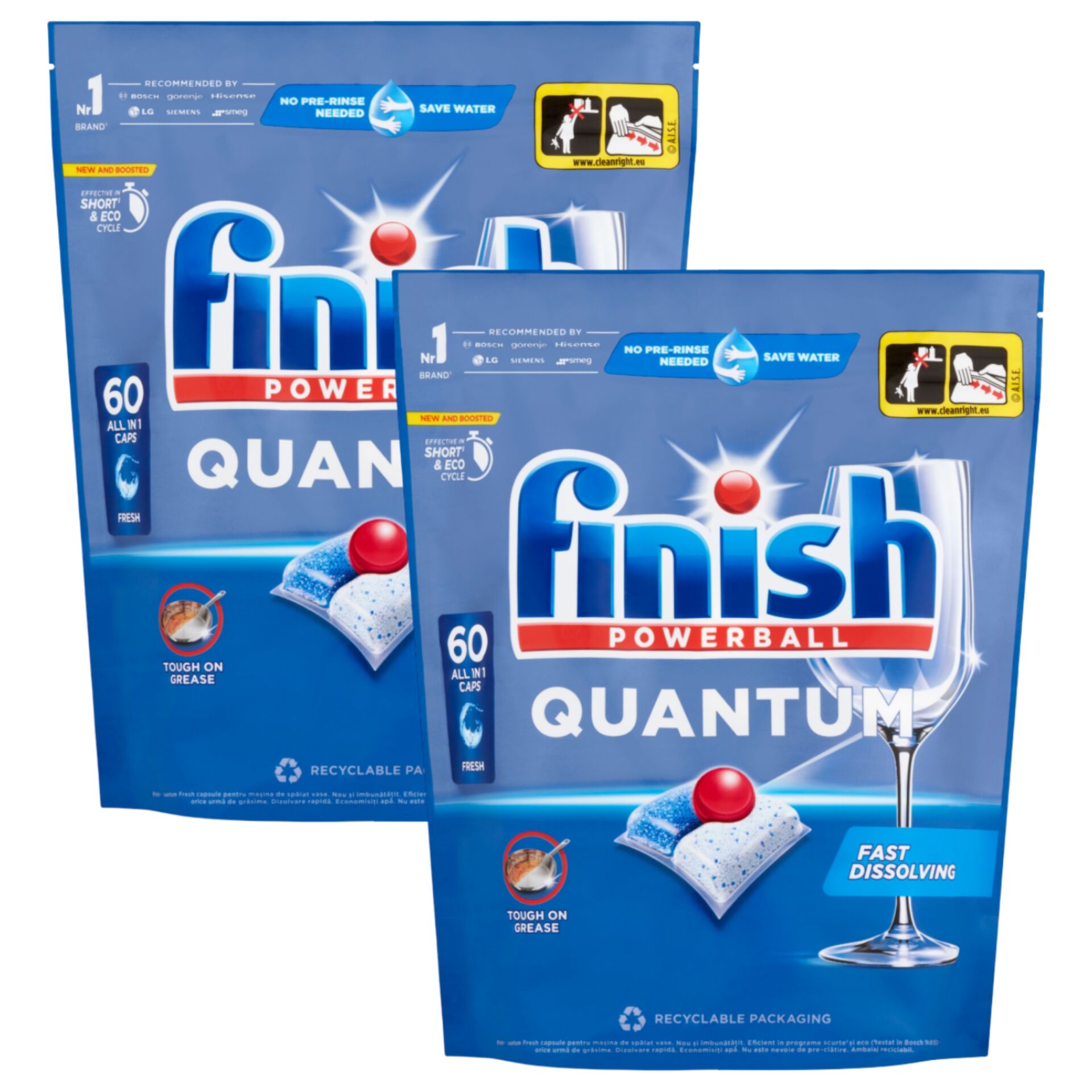 E-shop Finish Quantum All in 1 Regular Kapsuly do umývačky riadu 2x60ks...