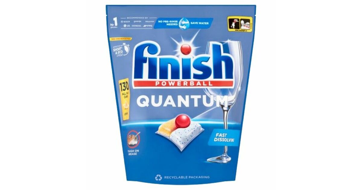 Finish Quantum All in 1 Lemon Kapsule za perilicu posuđa 2x130 kom ...