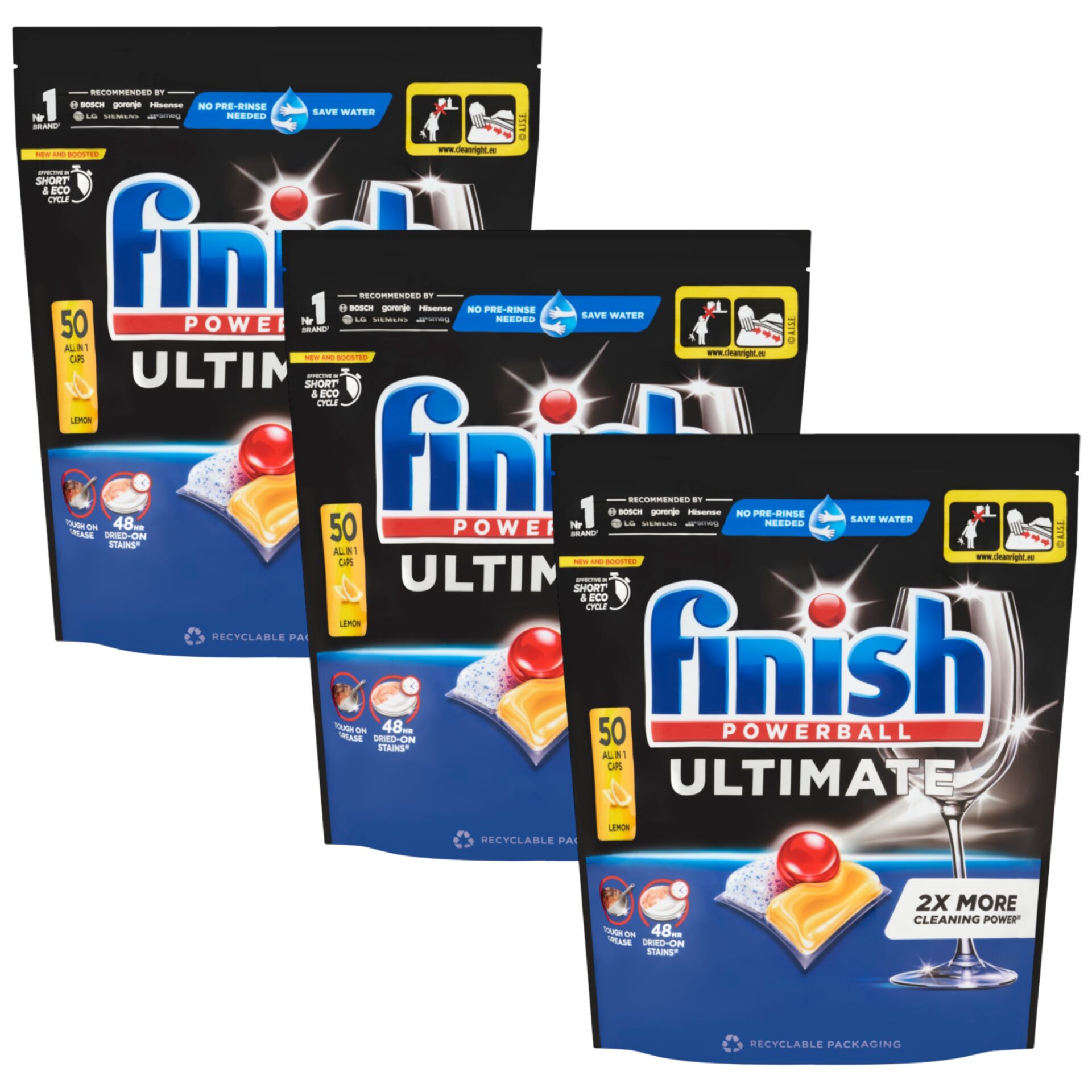 E-shop Finish Ultimate All in 1 Lemon Kapsuly do umývačky riadu 3x50ks