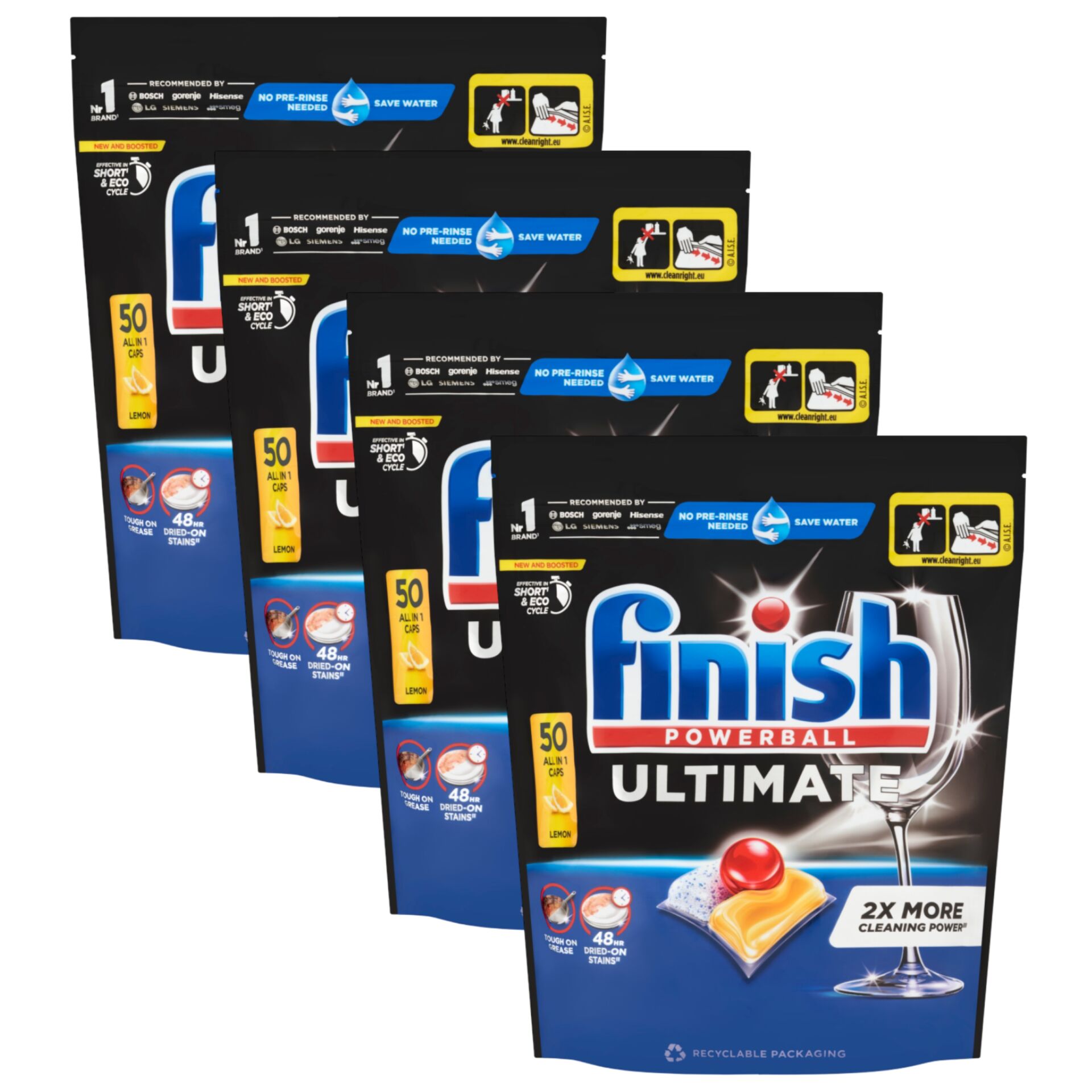 E-shop Finish Ultimate All in 1 Citrónové kapsuly do umývačky riadu 4x50 ks
