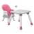 Rosa Baby Hochstuhl mit grauem Tisch, <product_name> Marke
