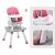 Scaun înalt pentru bebeluși cu accesorii de hrănire
