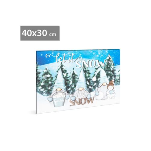 LED kép - Let it Snow - 2 x AA, 40 x 30 cm 151915062 - Otthon és kert