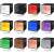 Puluz 25cm LED Photo Light Box with 12 Backdrops, showing all 12 colors