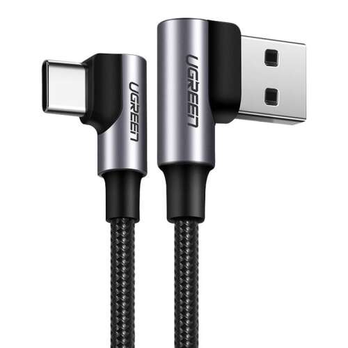 UGREEN US176 2m USB-A - USB-C szögkábel, fekete