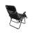 Rear angled view of RelaxDays black folding sun lounger