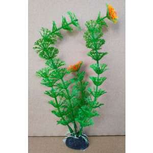 Ambulia akváriumi műnövény zöld levelekkel és narancssárga virággal (20 cm) 43718302 