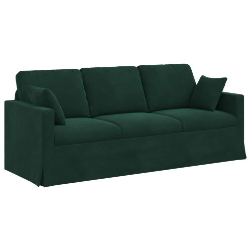 vidaXL Kanapé Sötétzöld 198 x 78 x 80 cm Bársony