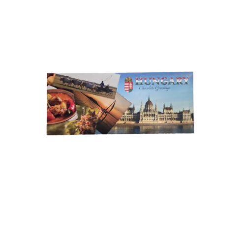Boríték csokoládé Hungary 60g, magyar szuvenír csokoládé budapesti nevezetességekkel és hagyományos ételekkel - Élelmiszer és ital